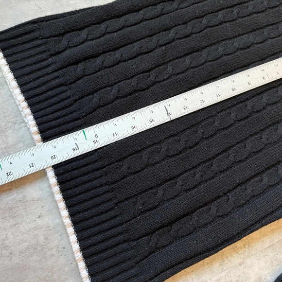 Southpole black turtleneck cable knit sweater fitted grunge skater y2k 2000s - Picture 3 of 4